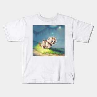 white tiger cub Kids T-Shirt